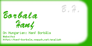 borbala hanf business card